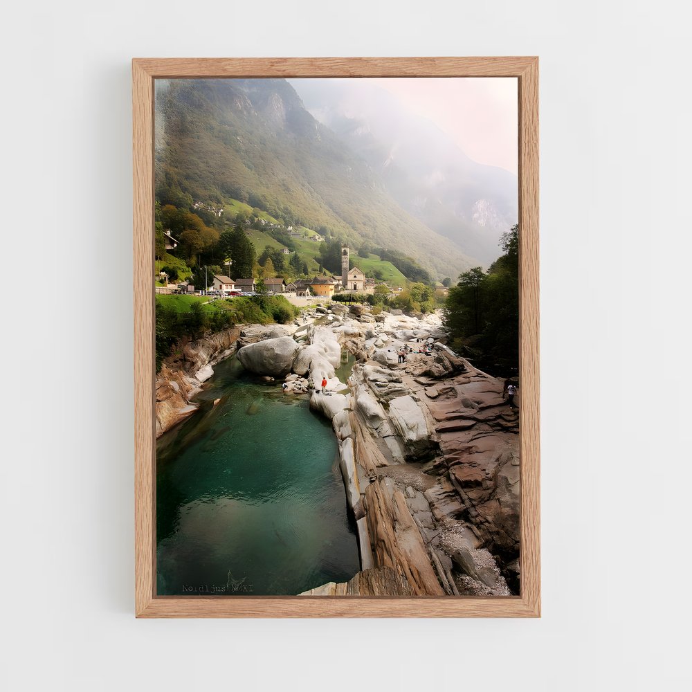 Poster Cascade de Verzasca – affiche Saut à l’élastique (vue 4)